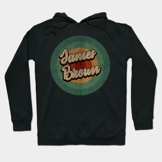 Circle Retro Vintage James Brown Hoodie by Jokowow